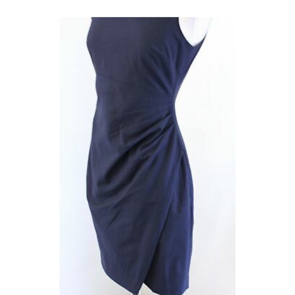 Banana republic wool sheath dress with side ruching
